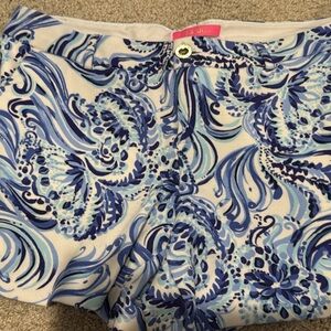 Lilly Pulitzer Blue and White Patterned Shorts